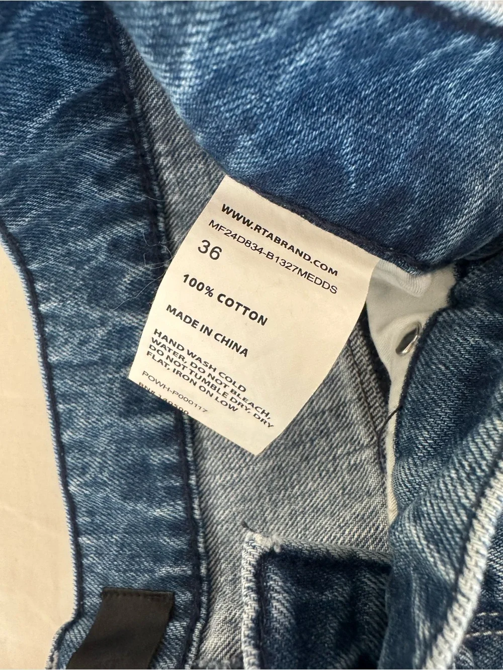 RtA Jonas Distressed Straight-Leg Jeans in Medium Blue